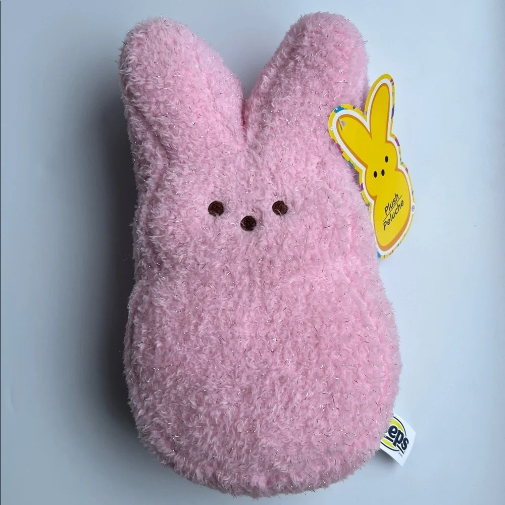 NWT Peeps Plush Bunny Set - Sparkle Purple and Pink Easter 11”